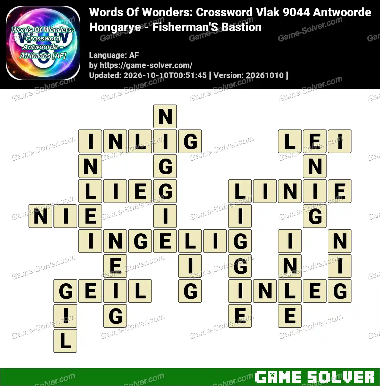 Words Of Wonders: Crossword Vlak 9044 Antwoorde – Hongarye – Fisherman’S Bastion